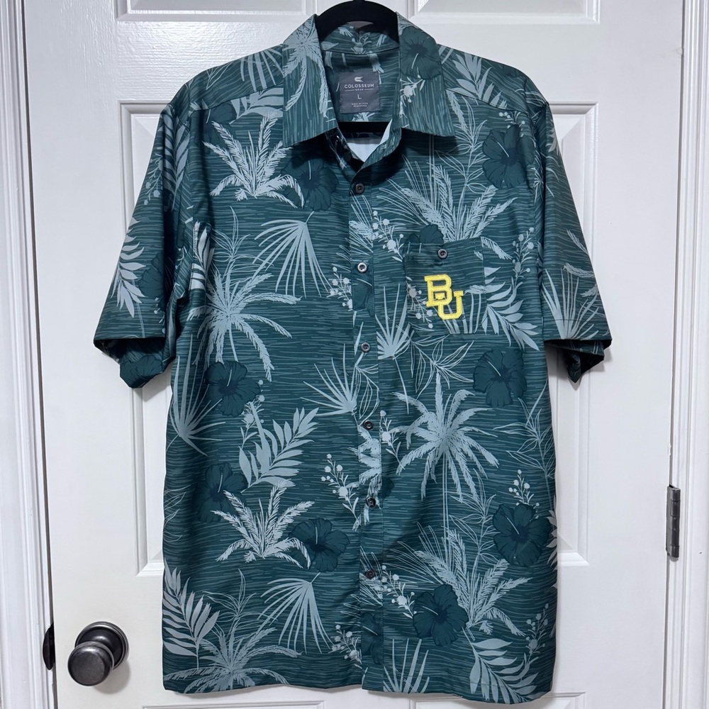 Baylor University Green Hawaiian Shirt